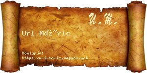 Uri Móric névjegykártya